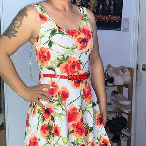 Floral print summer dress